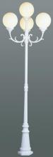  4080 BG - Wilshire 89-In. Tall, 4-Light, 4-Globe Shade Complete Outdoor Pole Light Set